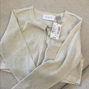 The Children's Place | Shiny Gold Cardigan | Size 4T
